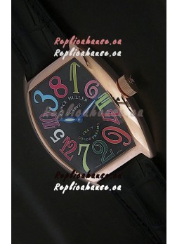 Franck Muller Crazy Color Dreams Japanese Replica Watch in Black Dial