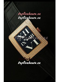 Franck Muller Geneve Infinity Japanese Gold Watch in White Roman Markers