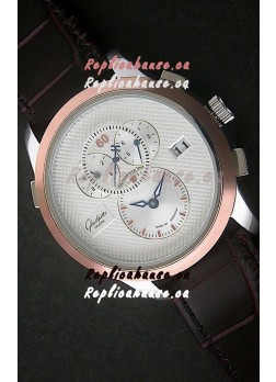 Glashuette ST. Steel Japanese Replica Watch in White Dial