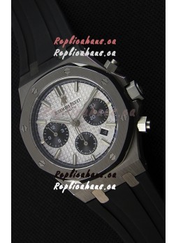 Audemars Piguet Royal Oak Chronograph White Dial Rubber Strap Swiss Replica Watch 
