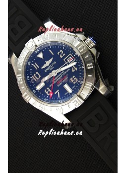 Breitling Avenger II GMT Swiss Replica Watch in Black Dial 1:1 Mirror Replica Version