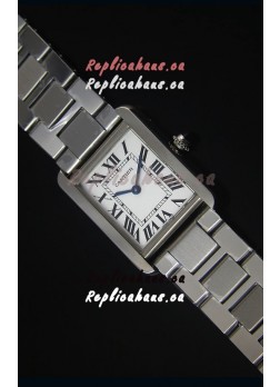 Cartier Tank Solo Swiss Quartz Watch in Steel Strap 28MM Wide 