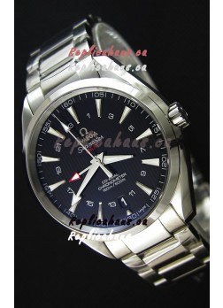 Omega Seamaster Aqua Terra GMT 150M 43MM 1:1 Mirror Replica Watch Black Dial
