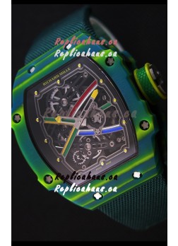 Richard Mille 67-02 Wayde Van Niekerk Forged Carbon Swiss Replica Watch 
