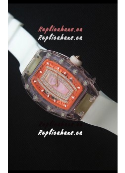 Richard Mille RM07-02 Sapphir Ladies Swiss Replica Watch in Pink Pearl Dial 