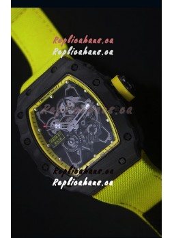Richard Mille RM35-01 Rafael Nadal Edition Swiss Replica Watch Yellow Nylon Strap