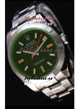 Rolex Milgauss 116400M Swiss Watch with Black Dial - Ultimate 904L Steel Watch 