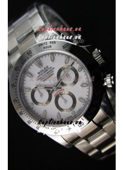 Rolex Cosmograph Daytona 116520 White Dial Original Cal.4130 Movement - Ultimate 904L Steel Watch 