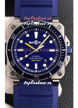 Bell & Ross BR03-92 Diver Stainless Steel Blue Dial Swiss Replica Watch 1:1 Mirror Replica