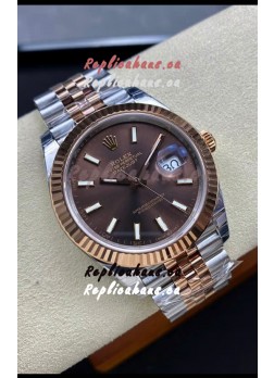 Rolex Datejust 126331 41MM ETA 3235 Swiss 1:1 Mirror Replica Watch in Rose Gold 904L Steel - 1:1 Mirror