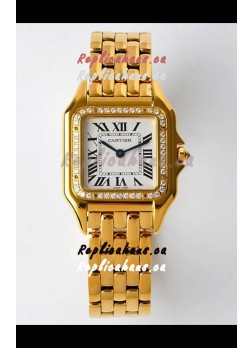 PANTHERE de Cartier Edition 27MM 1:1 Mirror Swiss Watch Yellow Gold Casing