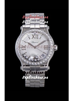 Chopard Happy Sport 1:1 Mirror Swiss Automatic Replica Watch 36MM in 904L Steel Casing White Dial