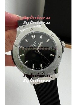 Hublot Classic Fusion Stainless Steel 33MM Black Dial Swiss Quartz Movement Watch 1:1 Mirror Quality