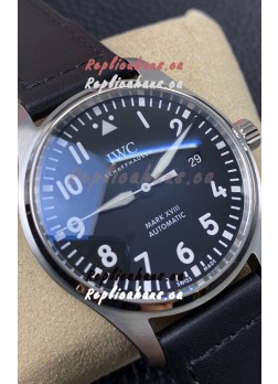 IWC Pilot Mark XVIII IW327001 1:1 Mirror Swiss Replica Watch in Black Dial 