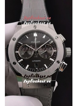 Hublot Classic Fusion Chronograph Stainless Steel Casing Grey Dial 1:1 Mirror Replica Watch 