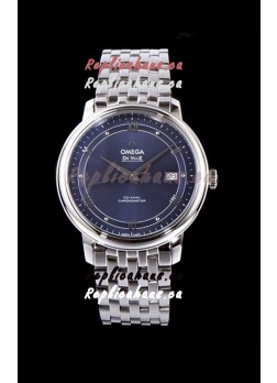 Omega De Ville Prestige Co-Axial 36.8MM Blue Dial 1:1 Swiss Mirror Replica Watch 