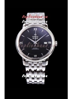 Omega De Ville Prestige Co-Axial 36.8MM Black Dial 1:1 Swiss Mirror Replica Watch 