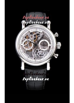 Patek Philippe Complications Skeleton Chronograph Watch in 904L Steel Case