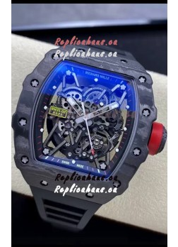 Richard Mille RM35-02 Rafael Nadal Carbon Fiber Casing with Genuine Tourbillon Super Clone Watch