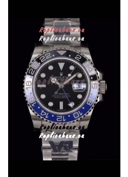 Rolex GMT Masters Batman Japanese Replica Movement Watch in Oyster Strap 
