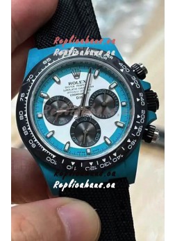 Rolex Cosmograph Daytona DiW CELESTE INVERT Edition Carbon Fiber Watch - Cal.4130 Movement 