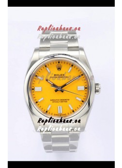 Rolex Oyster Perpetual REF#126000 36MM Swiss Movement Swiss Replica Yellow Dial 904L Steel 1:1 Mirror Replica Watch