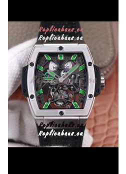 Hublot Masterpiece MP Senna Edition Genuine Tourbillon Swiss Replica Watch in Titanium Casing