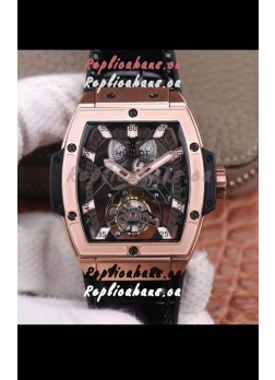 Hublot Masterpiece MP Edition Genuine Tourbillon Swiss Replica Watch In Rose Gold Casing