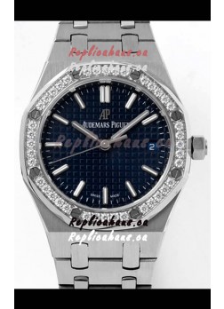 Audemars Piguet Royal Oak Swiss Automatic 34MM Swiss Watch Blue Dial - 1:1 Mirror Replica Edition
