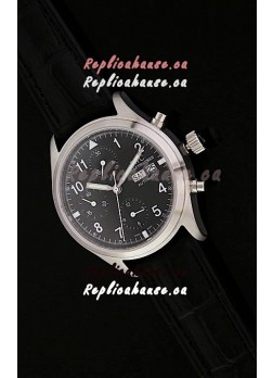 IWC Der Flieger Chronograph Swiss Replica Watch in Black