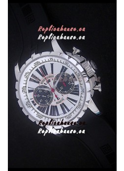 Roger Dubius Excalibur Chronoexcel Swiss Watch in White Dial