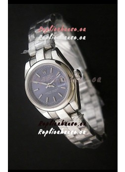 Rolex Datejust Oyster Perpetual Superlative ChronoMeter Swiss Watch in Blue Dial