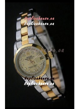 Rolex Datejust Oyster Perpetual Superlative ChronoMeter Japanese Gold Watch in Diamond Markers
