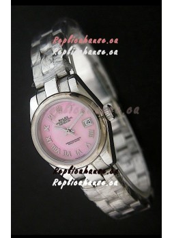 Rolex Datejust Oyster Perpetual Superlative ChronoMeter Swiss Watch in Pink Dial