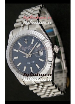 Rolex DateJust Japanese Replica Watch in Blue Dial