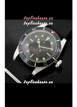 Rolex Submariner Swiss Replica Watch in Domed Crystal Black Nylon Strap