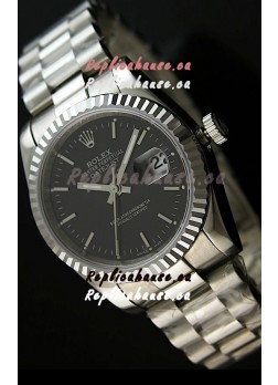 Rolex Replica Datejust Mens Japanese Watch in Black Dial - 41MM
