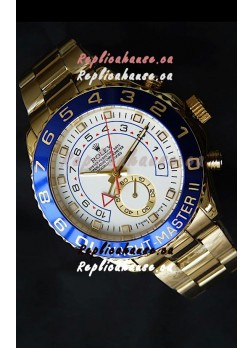 Rolex Replica Yachtmaster II Swiss Watch Yellow Gold - 1:1 Mirror Replica Watch
