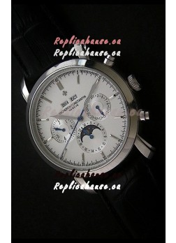 Vacheron Constantin Perpetual Calendar Japanese Watch in Silver Dial