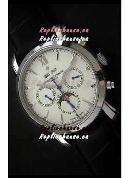 Vacheron Constantin Perpetual Calendar Japanese Watch in White Dial