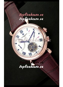 Vacheron Constantin Reserve Tourbillon Japanese Replica Watch in Rose Gold