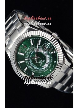 Rolex SkyDweller Swiss Watch in Steel Case - DIW Edition Green Dial 