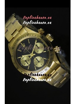 Rolex Daytona 6265 Cosmograph Black Dial in Gold Case