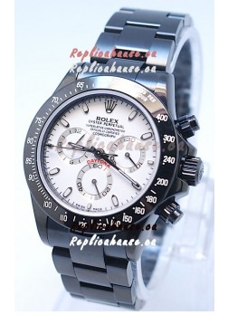 Rolex Daytona Cosmograph Project X Design Black Out Edition Series II Swiss Replica Watch in White Dial