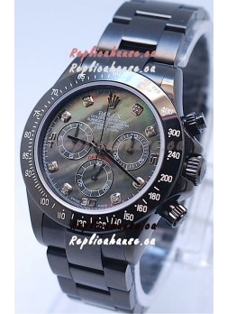 Rolex Daytona Cosmograph Project X Design Black Out Edition Series II Swiss Replica Watch in Black Pearl Dial